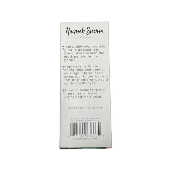 Hannah Sienna Purifying Charcoal Mask • NIB - Picture 5 of 6
